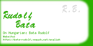 rudolf bata business card